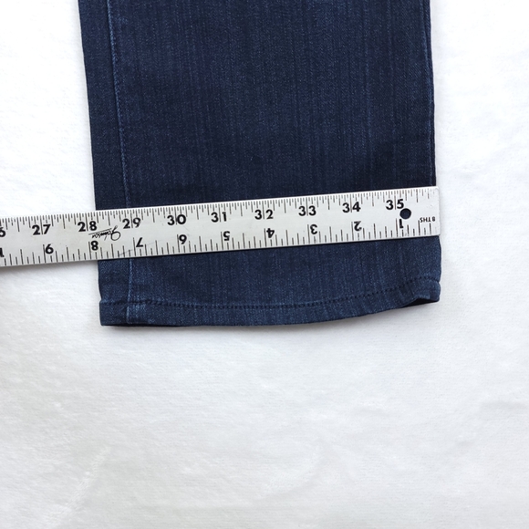 Paige Manhattan Jeans Blue Denim Dark Wash Mid Rise Womens Size 29x27 - Picture 7 of 10